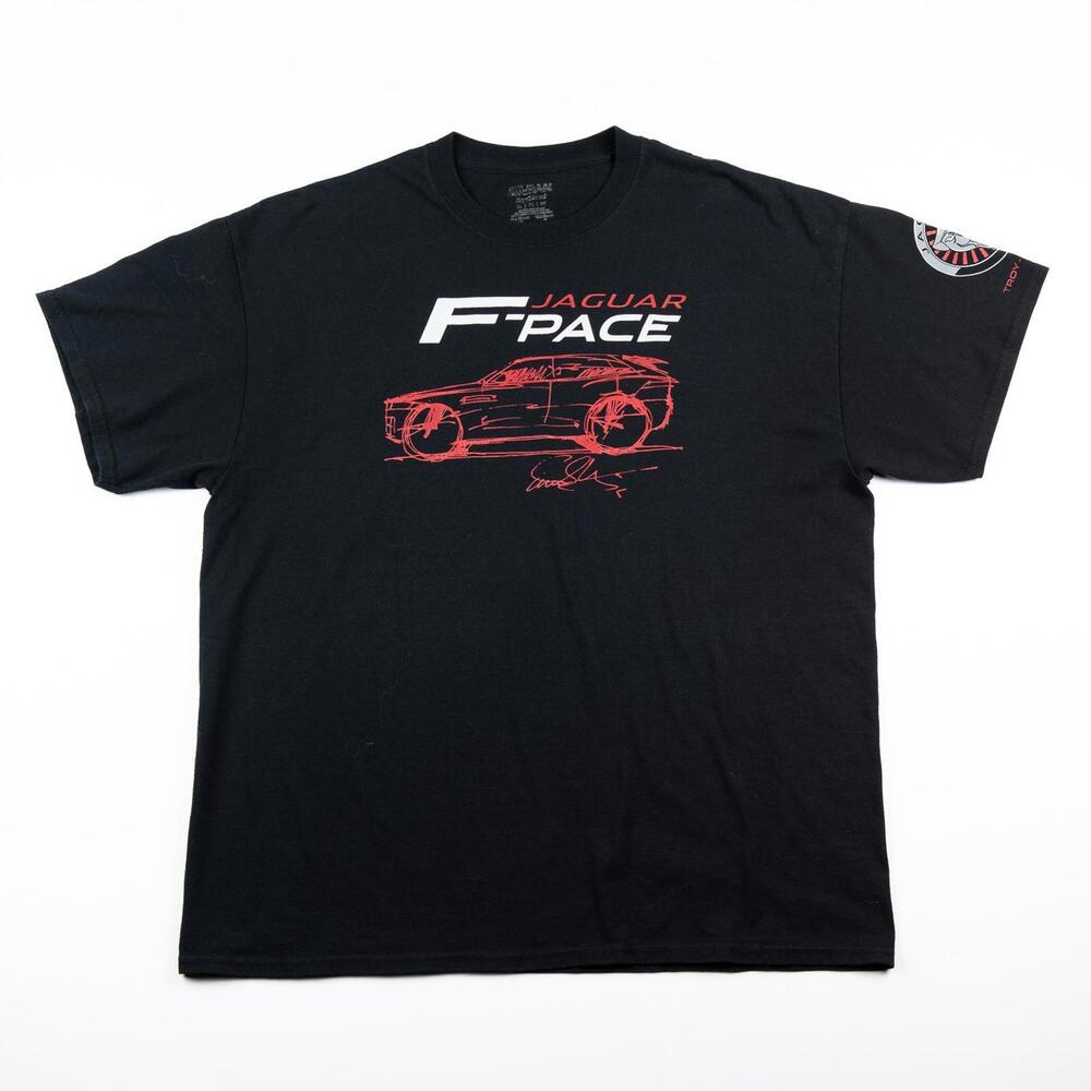 Jaguar F-Pace Graphic T Shirt Mens XL Black Car Sketch Michigan Dealership